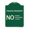 Signmission Private Property No Parking No Trespassing U Turns! Heavy-Gauge Alum Sign, 24" x 18", G-1824-24621 A-DES-G-1824-24621 - alternate 1